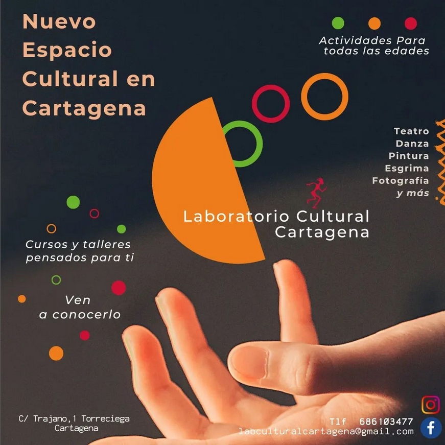 Cartel promocional del nuevo espacio cultural en cartagena
